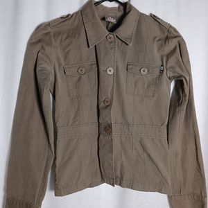 Lost Girl SZ LG Jacket light Weight Utility Women’s Button Up Trendy Casual